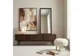 IDIMEX Lowboard TECCA, Niedriges Sideboard aus Massivholz 3 Türen Wohnzimmer Nussbaum Finish
