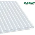 Floordirekt Doppelstegplatte aus Polycarbonat 60,5 x 121 cm, in 4mm Stärke, bis 85% Lichtdurchlässig, wetterfest, UV-beständig