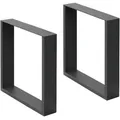 ECD-Germany Tischbeine, Anthrazit, Metall, 30x43x8 cm, Esszimmer, Tische, Esstische, Tischsysteme, Tischgestell