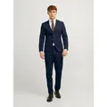Jack & Jones Anzug JPRFRANCO Extra schmal, pflegeleicht, stilvoll mit fallendem Revers Materialmix aus Polyester, Viskose und Elasthan blau 46
