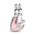 PANDORA Moments Teilbarer Mutter & Tochter Charm-Anhänger aus Sterling Silber, Kompatibel Me und Moments Armbändern, 793766C01