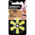 Duracell Batterie Zinc Air, 10, 1.4v - Easy Tab, Retail Blister (6-pack) (166783)