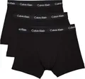 Calvin Klein Herren 3er Pack Boxershorts Trunks Unterwäsche, Schwarz (Black W Black Wb), L