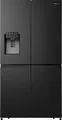 Hisense RQ760N4SBFE Stand Side-by-Side Kombination Cross Door, 91,4 cm breit, 584 L, NoFrost, Eis-/Wasserspender, schwarz