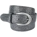Ledergürtel BERND GÖTZ, Damen, Gr. 85, schwarz, Rindsleder, glänzend, unifarben, modisch, Gürtel, mit Glanzeffekt