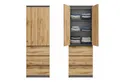 Home Collective Kleiderschrank Garderobenschrank Mehrzweckschrank Schrank platzsparend & vielseitig (50x40x180,5 cm (BxTxH), ideal für Schlafzimmer Flur & Arbeitszimmer) mit 2 Türig 3 Einlegeböden & 3 Schubladen in anthrazit-eiche