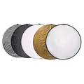 StudioKing 5-in-1 Reflektor mit Tasche Ø 80cm - Faltreflektor -