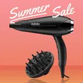 Babyliss Turbo Smooth 2200 Haartrockner, Schwarz Silber, D572DE
