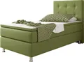 Inter Handels Boxspringbett Köln 90x200 Webstoff Grün