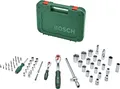 1/2" + 1/4" Ratschen-Set mit Steckschlüsseln, 56-teilig grün, Drehmoment bis 768 Nm, im Koffer
