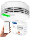 Hekatron Genius Plus – Rauchmelder 10 Jahre Batterie – Testsieger Stiftung Warentest – Made in Germany – inkl. 1x Klebepad – App-unterstützt – Feuermelder – mehrsprachig – 1 Stück