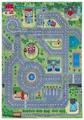 Mazovia Kinderteppich Kinderteppich Kinderzimmerteppich Straße Stadt Straßenteppich, 80 x 150 cm, Kurflor, Waschbar in Waschmaschine, Höhe 5 mm, Rutschfest