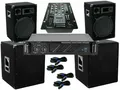 Pa Set 2900 Watt 3 Wege 30 cm Boxen Subwoofer 38 cm Verstärker Mixer Kabel