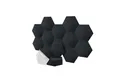 relaxdays Akustikplatte Hexagon Akustikplatten Set selbstklebend, (18-St), schwarz