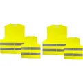 cartrend 50252 Lot de 4 gilets de sécurité Warnweste Erwachsene (L x B x H) 210 x 50 x 250 mm EN 1150, EN 471 1 St.