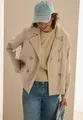 CECIL Kurzjacke mit Logo Stickerei am Ärmel, light toffee