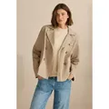 Outdoorjacke CECIL, Damen, Gr. XXL (46), light toffee, Web, Obermaterial: 100% Baumwolle; Futter: 100% Polyester, unifarben, casual, gerade normal, V-Ausschnitt, Langarm Bündchen, Jacken, aus reiner Baumwolle