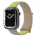 EAZY CASE Ersatzarmband kompatibel mit Apple Watch 42mm 44mm 45mm 46mm 49mm verstellbares Wechselarmband aus Nylon Loop für Apple Watch Serie 9 8 7 6 5 4 3 2 1 SE Ultra für Damen Herren Taupe