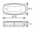 KOSO Betriebsstundenzähler + DrehzahlmesserMini Style universal