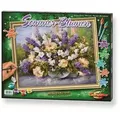 Schipper 609130717 - Sommerblumen, Malen nach Zahlen, 40 x 50 cm Meisterklasse Premium - Mit Acrylfarben auf Wasserbasis und Pinsel, Bildformat: 40