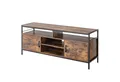 COSTWAY TV-Schrank mit 2 Türen & offenen Fächern, Metall, 147cm, 120kg