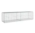vidaXL Blumentopf Gabione mit Deckel 200x50x50 cm Verzinktes Eisen (1 St)