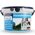 Plid® - Fassadenfarbe Außen Anthrazitgrau - 5l [WETTER & UV-BESTÄNDIG]- Hochwertige Farbe für Mauerwerk, Hauswand, Beton & Kellerwand - Sockelfarbe - Mauerfarbe - Wandfarbe Grau - Made in Germany