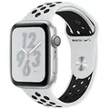 Apple Watch Nike+ Series 4 44 mm Aluminiumgehäuse silber am Nike Sportarmband pure platinum/schwarz [Wi-Fi]