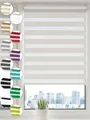 Doppelrollo Klemmfix ohne Bohren Rollos für Fenster und Tür Seitenzugrollo, Sonello, blickdicht, ohne Bohren, freihängend, Klemmfix, 30cm x 100cm Weiß Duo Rollo, Lichtschutz, Jalousie mit Klemmträger