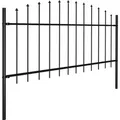 vidaXL Gartenzaun Woerden mit Speerspitze Stahl 170 x 75 cm Schwarz - Schwarz