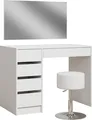 Vicco Schminktisch Thalia, 100 cm mit Hocker, Weiß Hochglanz