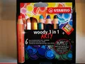 Stabilo 6 Woody 3in1 ARTY Farbstift Wachsmalkreide Aquarellfarbe auch auf Glas