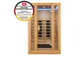 Artsauna Infrarotkabine Nyborg S120K Dual Technologie, für 2 Personen, Hemlock-Holz, HiFi-System, Ionisator, LED-Farblicht