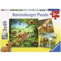 Ravensburger Puzzle Kinderpuzzle 3x49 Teile - Tiere der Erde, Puzzleteile