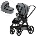 Kombi-Kinderwagen HARTAN "Rock it GTR Outdoor", Baby, grau (graphit), Aluminium, Polyester, Baumwolle, Kinderwagen, Made in Germany