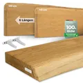 holz4home® Wandregal mit Baumkante 40 cm Länge, Natur Geölt I Schweberegal Massivholz mit unsichtbarer Befestigung moderner Stil I Wandboard Echtholz