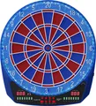 Carromco Elektronik Dartboard Flash-401 2-Loch-Abstand Dartscheibe rot-blau LED Beleuchtung 8 Spieler Softdarts Netzteil 35 Spielen 584 Variationen