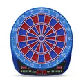 Carromco elektronische Dartscheibe FLASH-401 – Profi E-Dartboard mit 2-Loch Abstand & LED Beleuchtung, für 1-8 Spieler, 35 Spiele, 584 Varianten, blau-rot, 42 x 3,2 x 46 cm, Dart Set elektronisch