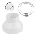 Runder Abluftschlauch Adapter 150100 mm mit 2 Edelstahl Rohrschellen, Reduzie...