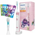 NEU Philips Sonicare Zahnbürste HX6352/42 Kinder Rosa elektrisch 3+ 7+ Aufsätze