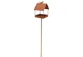 Dekoleidenschaft Gartenstecker "Vogelhaus" Metall mit Rost, Vogelhäuschen, Vogelfutterhaus Futterhaus