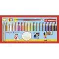 STABILO Buntstift Multitalent-Stift woody 3 in 1, 18er Kartonetui + 1 Spitzer + 1 Pinsel