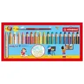 Buntstift, Wasserfarbe & Wachsmalkreide - STABILO woody 3 in 1 - 18er Pack mit Spitzer und Pinsel - mit 18 verschiedenen Farben