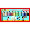 Multitalent-Stift woody 3 in 1 18er Pack mit Spitzer und Pinsel Kartonetui mit K