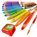 STABILO - Woody 3 IN 1 - 18 Jumbo Griffige Aquarell Bleistifte Mit Anspitzer