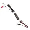 kalb | LED Handschalter 12–24 V DC, 2-poliger Kabelschalter für Beleuchtung, Plug&Play mit MiniLED Stecker & Buchse, inline Rocker Switch, max. 3 A, Kunststoff schwarz, Kabellänge 2 m