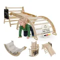 Juskys Kletterdreieck Movario Klein - Indoor Klettergerüst, Kletterdreieck und Kletterbogen, Rutsche