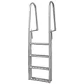 vidaXL Poolleiter 4 Stufen Aluminium 167cm Anlegeleiter Schwimmbad Leiter
