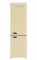 Wolkenstein Kühl-Gefrier-Kombination KG250.4RT SC Creme | 249 Liter Nutzinhalt | 4* | 69 Liter Gefrierfach | Externer Chromgriff | Silber Applikationen | Freistehend