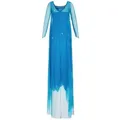 Katara Partyanzug Prinzessin Kostümkleid Eiskönigin Elsa für Damen, Abendkleid, Frozen, Kostüm, Fasching, Karneval, Frauen, Erwachsene blau XL (44) | Konfektionsgröße XL (44)